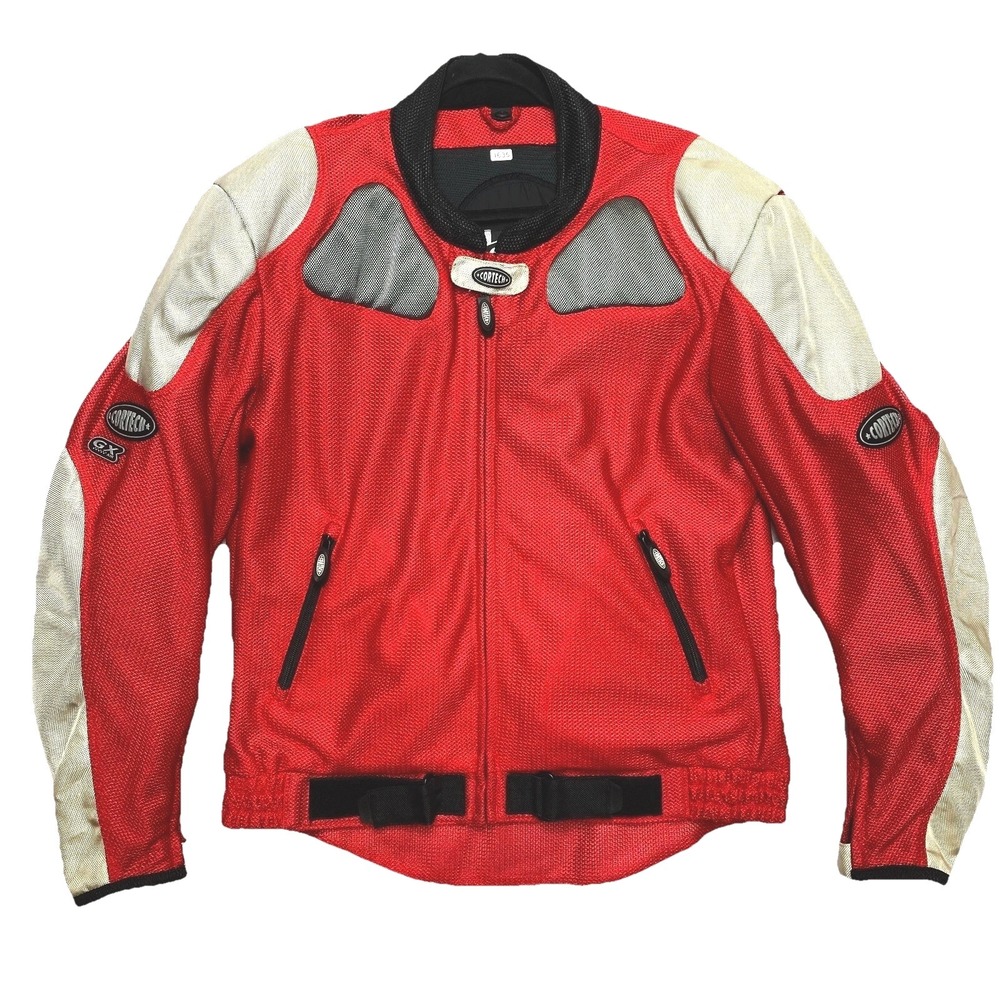 Cortech Motorcycle Jacket Mens Extra Large Red Tour Master Padded Riding GX Air